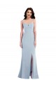 Stretch Crepe Trumpet Trumpet Sleeveless Light Sky Blue Bridesmaid Dress Barrie