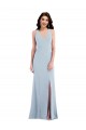 Stretch Crepe Trumpet Long Sleeveless Criss Cross Back Evening Dress / Bridesmaid Dress Barrie