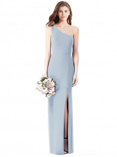 Stretch Crepe Trumpet Long Sleeveless Light Sky Blue Semi Formal Evening Dress / Prom Dress / Bridesmaid Dress Barrie