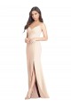 Stretch Crepe Trumpet Long Sleeveless Front Slit Prom Dresses Barrie