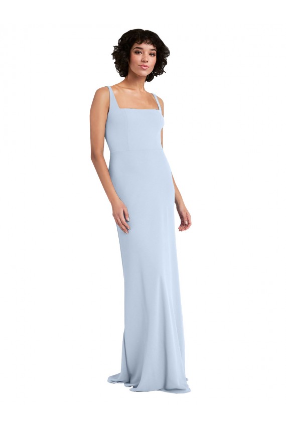 Stretch Crepe Long Sleeveless Prom Dress / Bridesmaid Dress Barrie