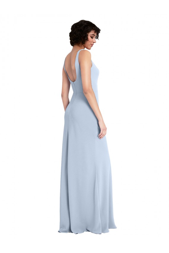 Stretch Crepe Long Sleeveless Prom Dress / Bridesmaid Dress Barrie
