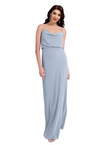 Stretch Crepe Sheath Long Sleeveless V-Back Formal Evening Gown / Prom Dress / Bridesmaid Dress Barrie