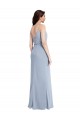 Stretch Crepe Sheath Long Sleeveless V-Back Formal Evening Gown / Prom Dress / Bridesmaid Dress Barrie