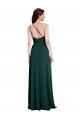 Stretch Crepe A-Line Long Sleeveless Open Back High Side Slit Prom Dresses Barrie