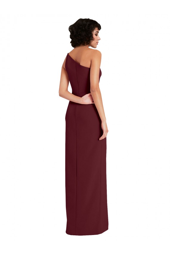 Stretch Crepe Sheath Long Sleeveless Daring Slit Prom Dresses Barrie