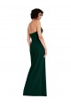Stretch Crepe Sheath Long Sleeveless Low Back Side Slit Prom Dresses Barrie