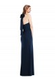 Stretch Crepe Trumpet Long Sleeveless Dark Navy Open Back Semi Formal Evening Dress / Prom Dress / Bridesmaid Dress Barrie