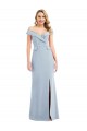 Stretch Crepe Trumpet Long Light Sky Blue Semi Formal Evening Dress / Prom Dress / Bridesmaid Dress Barrie