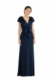 Stretch Crepe Trumpet Long Cap Sleeves Keyhole Back Formal Evening Gown / Prom Dress / Bridesmaid Dress Barrie