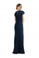 Stretch Crepe Trumpet Long Cap Sleeves Keyhole Back Formal Evening Gown / Prom Dress / Bridesmaid Dress Barrie
