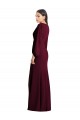 Stretch Crepe Trumpet Long Puff Sleeves Semi Formal Evening Dress / Prom Dress / Bridesmaid Dress Barrie