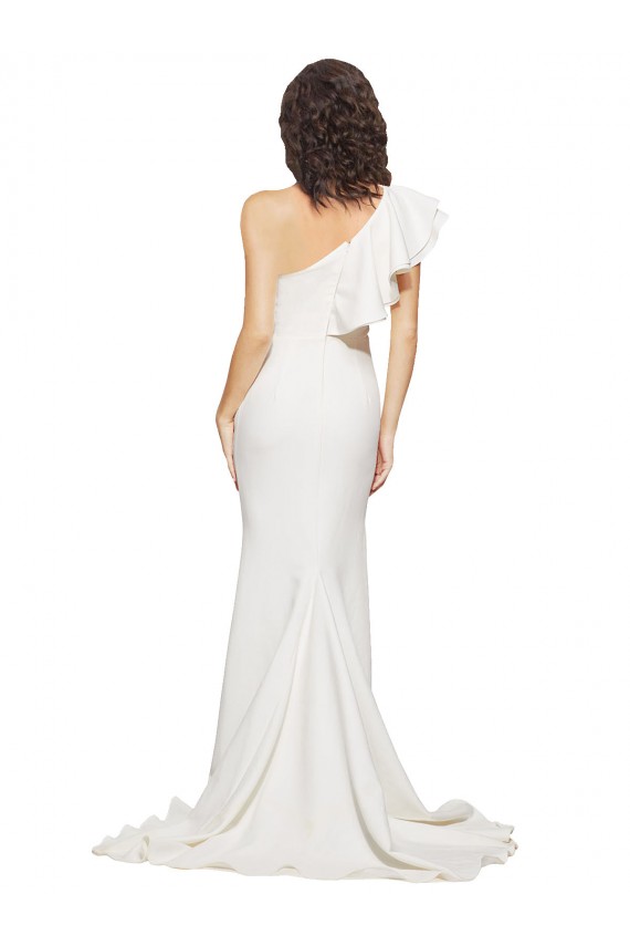 Stretch Crepe Sheath Sheath Sleeveless Ivory Semi Formal Evening Dress / Prom Dress / Bridesmaid Dress Barrie