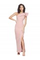 Stretch Crepe Sheath Long Sleeveless One Shoulder Prom Dresses Barrie