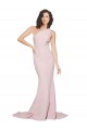 Stretch Crepe Sheath Sweep Train Sleeveless Side Slit Prom Dresses Barrie