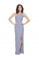 Stretch Crepe Sheath Long Sleeveless Side Slit Prom Dresses Barrie