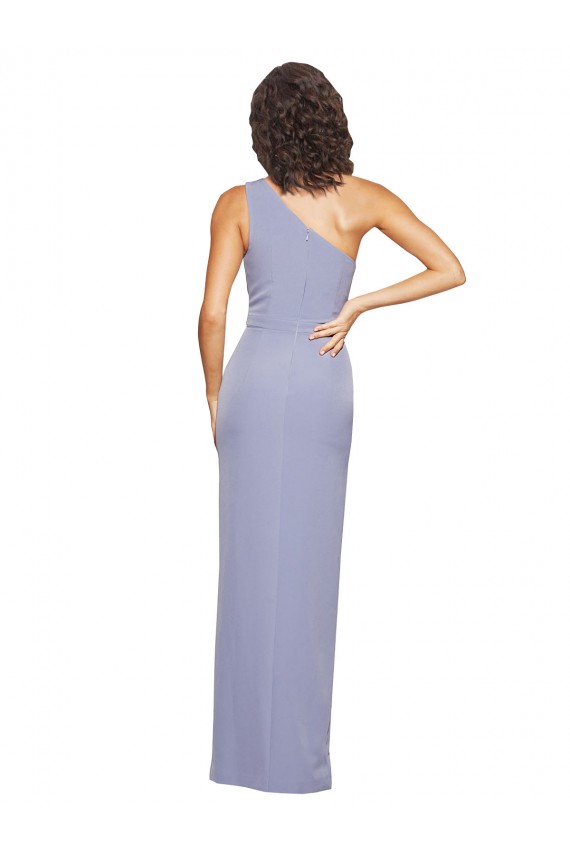 Stretch Crepe Sheath Long Sleeveless Side Slit Prom Dresses Barrie