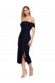 Stretch Crepe Sheath Midi Length Sleeveless Low Back Formal Evening Gown / Prom Dress / Bridesmaid Dress Barrie