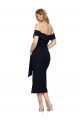 Stretch Crepe Sheath Midi Length Sleeveless Low Back Formal Evening Gown / Prom Dress / Bridesmaid Dress Barrie