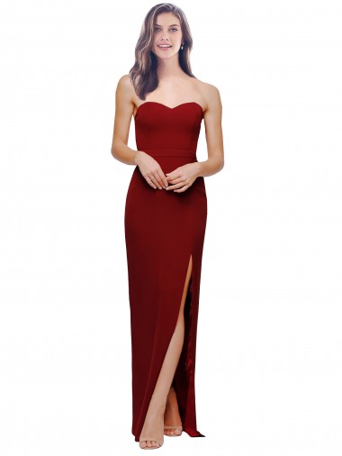 Stretch Crepe Sheath Long Sleeveless Low Back Bridesmaid Dress / Evening Dress Barrie