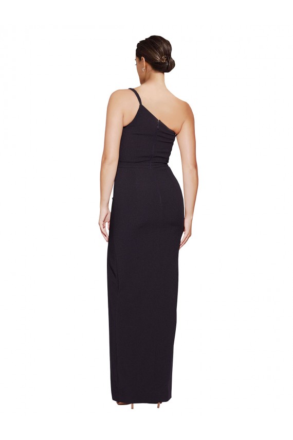 Stretch Crepe Sheath Sheath Sleeveless Black Formal Evening Gown / Prom Dress / Bridesmaid Dress Barrie