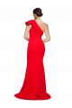 Stretch Crepe Sheath Sweep Train Sleeveless High Slit Prom Dresses Barrie