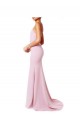 Stretch Crepe Mermaid, Sheath Long Sleeveless Criss Cross Open Back Prom Dress / Bridesmaid Dress Barrie