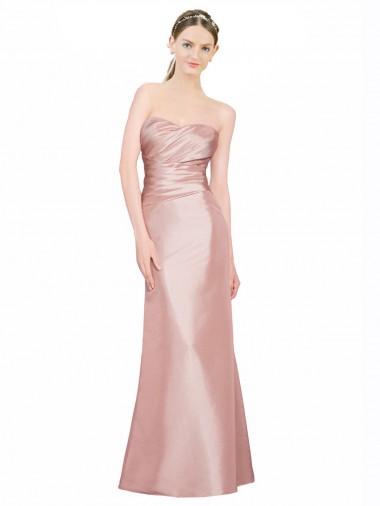 Stretch Satin A-Line Long Sleeveless Sweetheart Low Back Prom Dresses Barrie