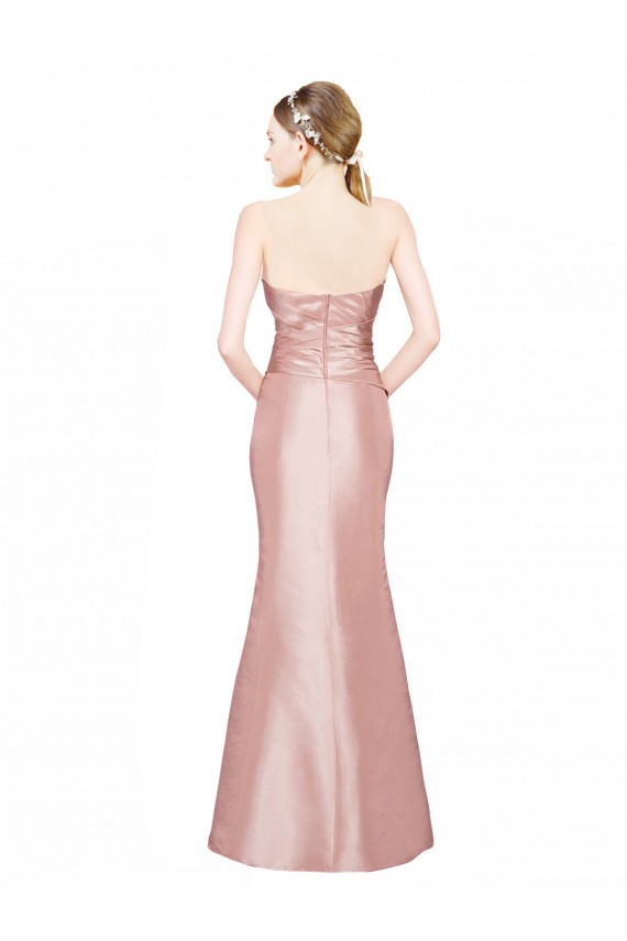 Stretch Satin A-Line Long Sleeveless Sweetheart Low Back Prom Dresses Barrie