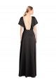 Stretch Satin A-Line Long Cap Sleeves Open Back Bridesmaid Dress / Evening Dress Barrie