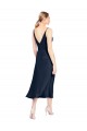 Stretch Satin A-Line Midi Length Sleeveless V-Back Formal Evening Gown / Prom Dress / Bridesmaid Dress Barrie