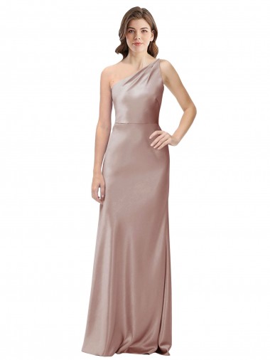 Stretch Satin Sheath Long Sleeveless Open Back Formal Evening Gown / Prom Dress / Bridesmaid Dress Barrie