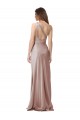 Stretch Satin Sheath Long Sleeveless Open Back Formal Evening Gown / Prom Dress / Bridesmaid Dress Barrie