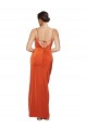 Stretch Satin Sheath Sweep Train Sleeveless Criss Cross Back Formal Evening Gown / Prom Dress / Bridesmaid Dress Barrie
