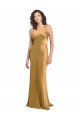 Stretch Satin A-Line Long Sleeveless Formal Evening Gown / Prom Dress / Bridesmaid Dress Barrie