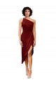 Stretch Satin Sheath Sheath Sleeveless Burgundy Black Tie Evening Gown / Prom Dress / Bridesmaid Dress Barrie