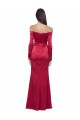 Stretch Satin Sheath Long Long Sleeves Formal Evening Gown / Prom Dress / Bridesmaid Dress Barrie