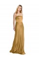 Stretch Satin A-Line Sleeveless Gold Formal Evening Gown / Prom Dress / Bridesmaid Dress Barrie