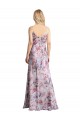 Stretch Satin & Floral A-Line Long Sleeveless Formal Evening Gown / Bridesmaid Dress Barrie