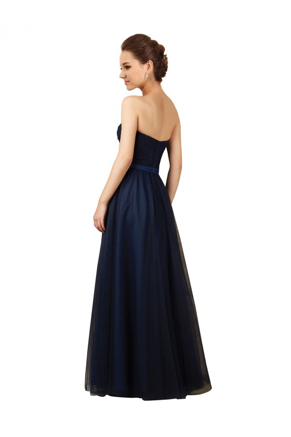 Tulle Long Sleeveless Bridesmaid Gown Barrie