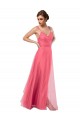 Tulle A-Line Long Sleeveless V-Back Bridesmaid Dress Barrie