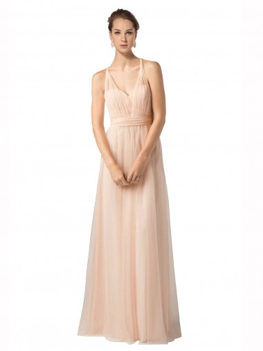 Tulle Long Sleeveless Bridesmaid Dress / Evening Dress Barrie