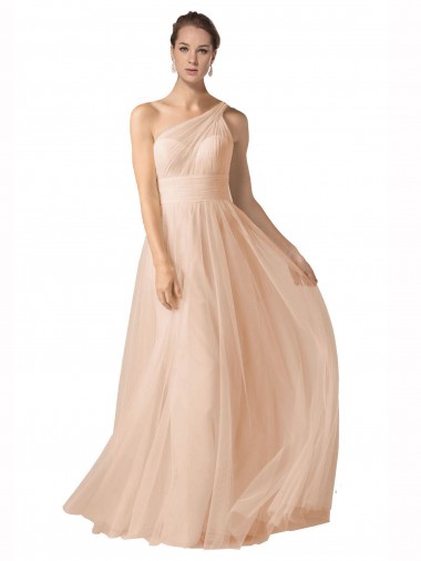Tulle A-Line Long Sleeveless Keyhole Back Formal Dress / Bridesmaid Dress Barrie
