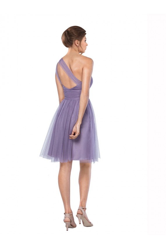 Tulle A-Line Long Sleeveless Watermelon Bridesmaid Dress Barrie