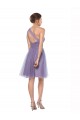 Tulle A-Line Long Sleeveless Watermelon Bridesmaid Dress Barrie
