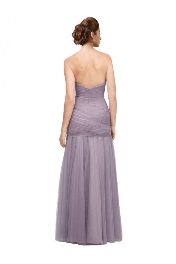 Tulle Mermaid Long Sleeveless Heather Bridesmaid Dresses Barrie