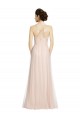 Tulle A-Line Long Sleeveless Pink Bridesmaid Dress Barrie