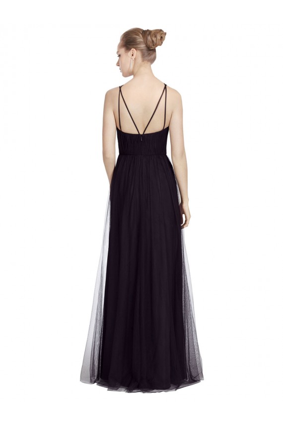 Soft Tulle A-Line Long Sleeveless Bridesmaid Gown Barrie