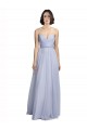 Tulle A-Line Long Sleeveless Lilac Bridesmaid Dress Barrie