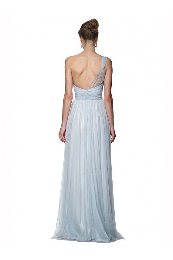Tulle A-Line Long Sleeveless Mist Bridesmaid Dress Barrie